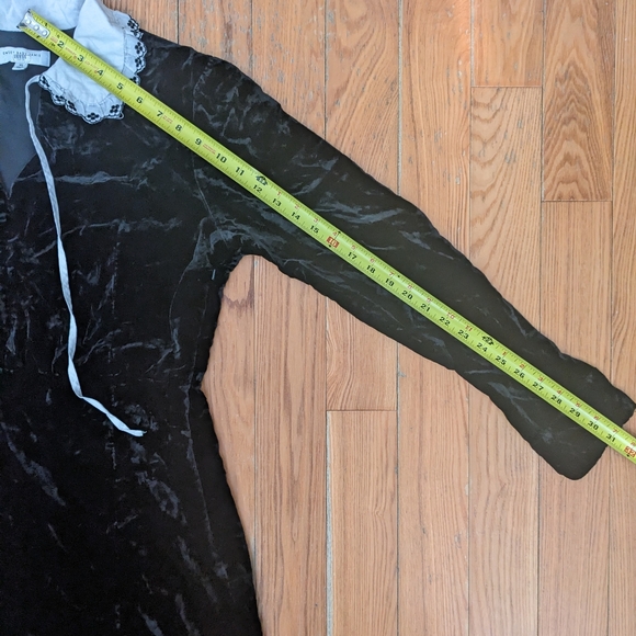 Sweet Baby Jamie Black Collared Velvet Dress Size XL Jamie Mizrahi - Picture 9 of 16